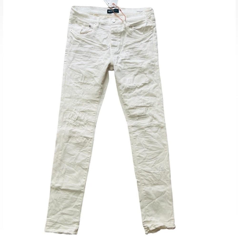 Purple Brand Jeans Mens Slim Fit White P001 Size 31/30